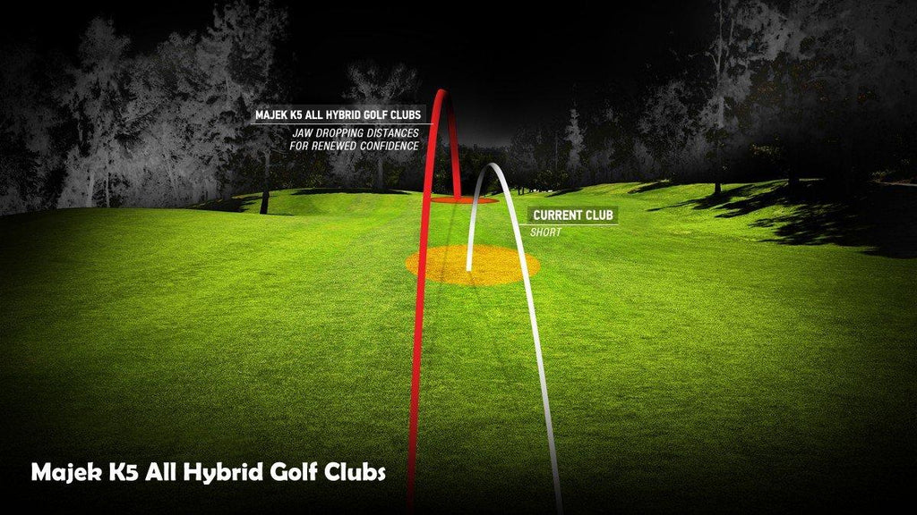 Majek Men's Golf All Hybrid Complete Full Set, which Includes: #4, 5, 6, 7, 8, 9, PW Senior Flex Right Handed Utility “A” Flex Club