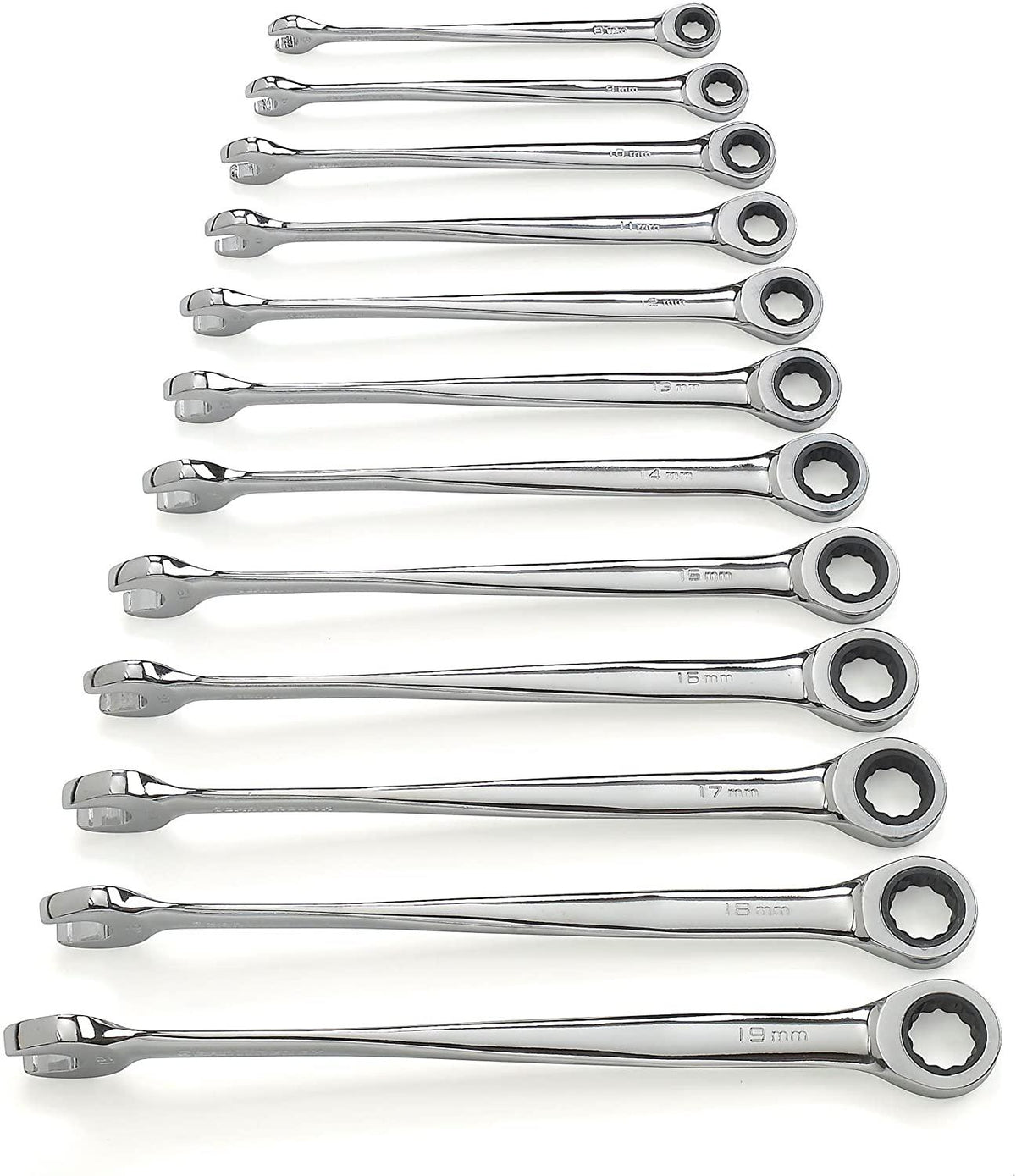 GEARWRENCH 12 Pc. 12 Pt. XL X-Beam Ratcheting Combination Wrench Set, Metric - 85888