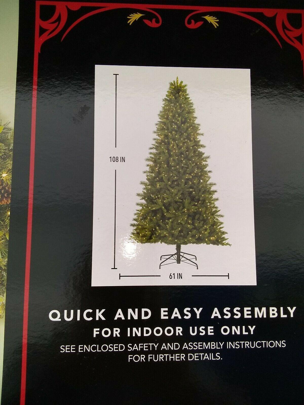 Member M 9FT Pre Lit Grand Spruce Christmas Tree ** CHEAP SHIPPING**