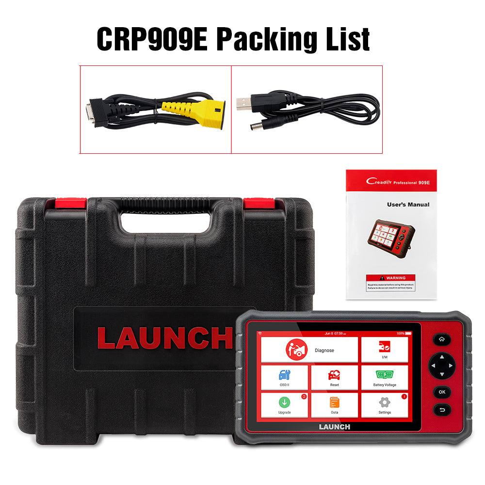 X431 CRP909E Full System Car Diagnostic Tool Airbag SAS TPMS EPB IMMO 28 Reset Function CRP909 Obd2 Scanner Code Reader 2 Year Update