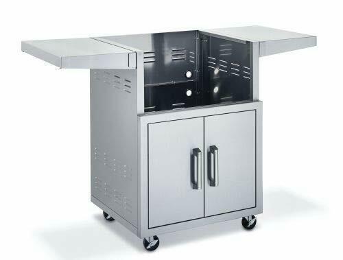 Broilmaster BSACT42 42" SS Cart w/2 Doors and 2 Fold-Down Side Shelves
