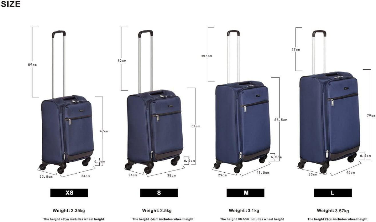 74 cm Navy Blue Softsided Check-in Trolley