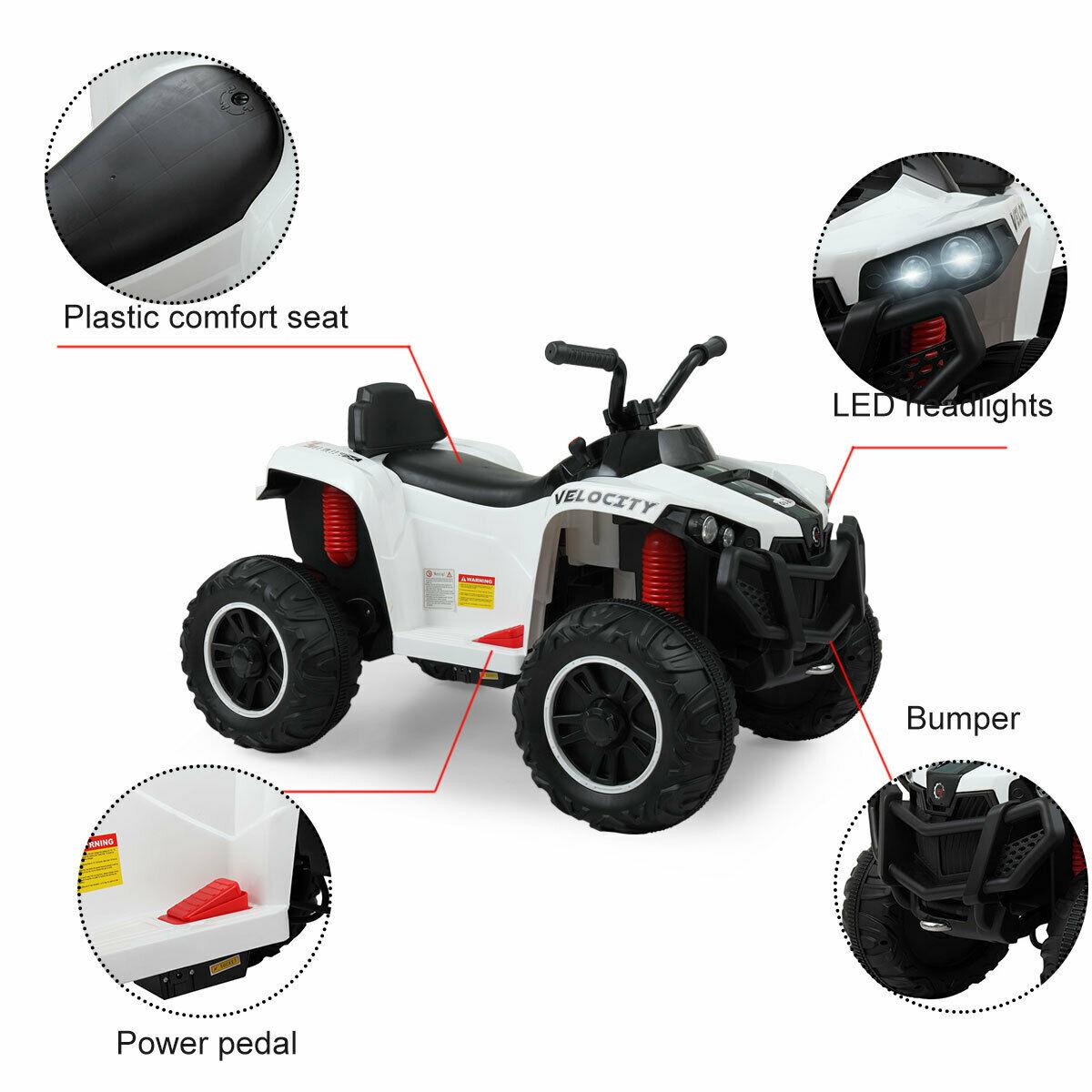 Topcobe Electric Car for Kids, 6V Kids Ride On Toys for Girls Boy, Battery Powered Car W/ MP3 Double Drive Motor, Gift