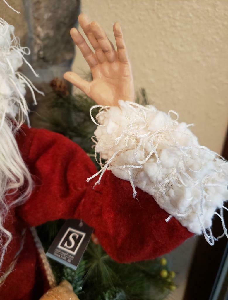 NWT Lar28" Santa  with Toy Bag &amp; Lantern Christmas Figure Display Prop