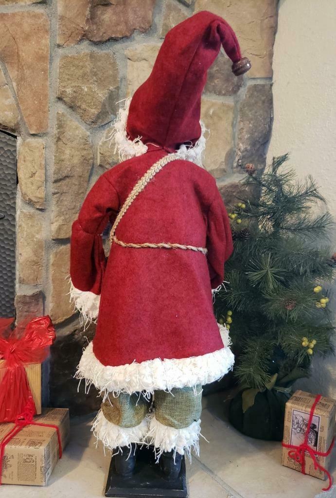 NWT Lar28" Santa  with Toy Bag &amp; Lantern Christmas Figure Display Prop