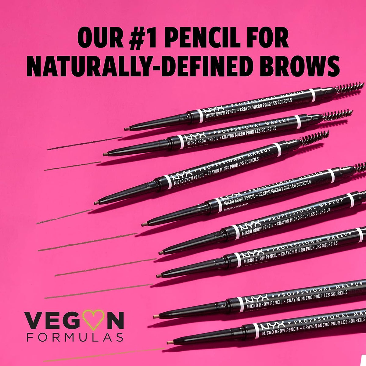 NYX PROFESSIONAL MAKEUP Micro Brow Pencil, Eyebrow Pencil, Ash Brown, 0.003 Oz