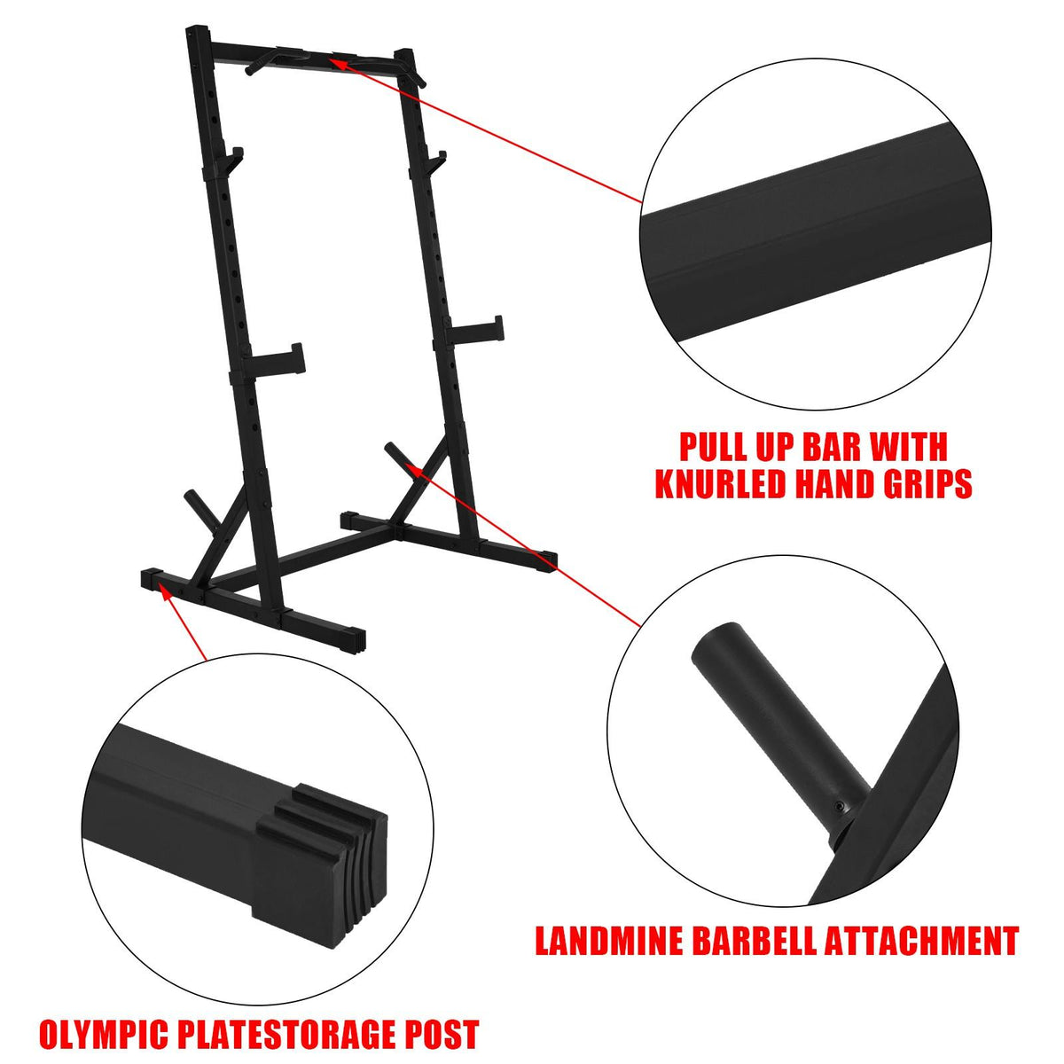 Adjustable Half-frame Power CaSquat Rack Impregnation Station